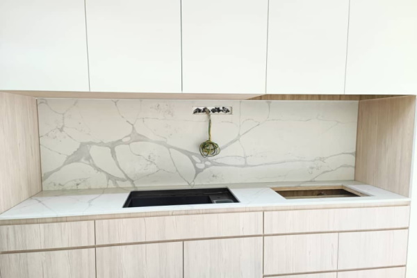 Calacatta Vera 20mmthk Quartzstone Dry Kitchen Top ＆ Island Top