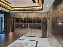 Royal Bergamot Glass Finished  & Laurent Black - Kitchen Top, Table Top, Vanity