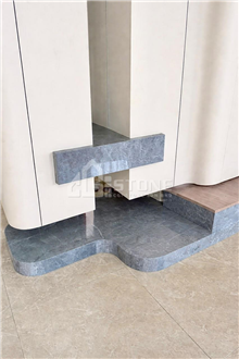 Grey Emprador Marble Living Room Display Pillar